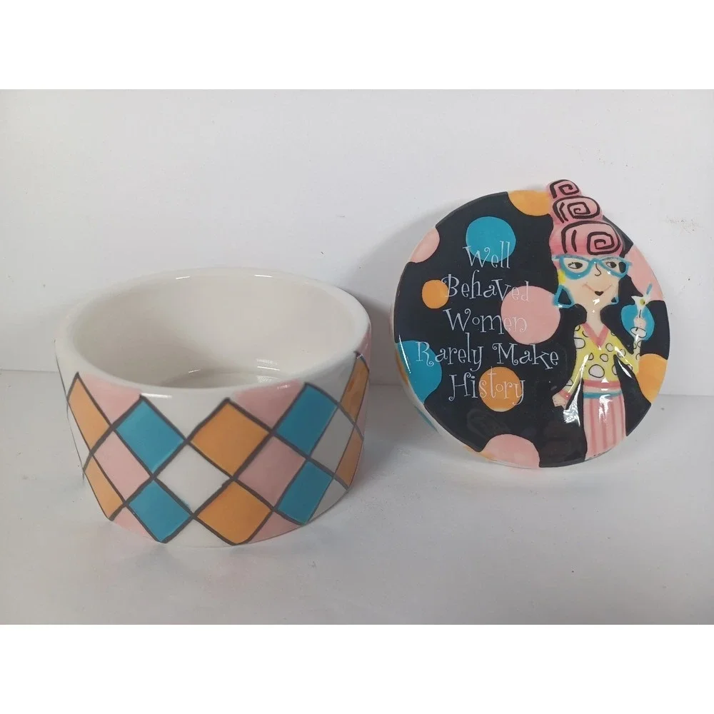 Juleez Julie Borden trinket box Pink Orange Blue White Diamonds New jewelry